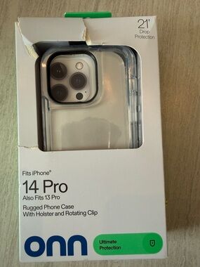 On Running Clear/Black Rugged Phone Case for iPhone 14 Pro